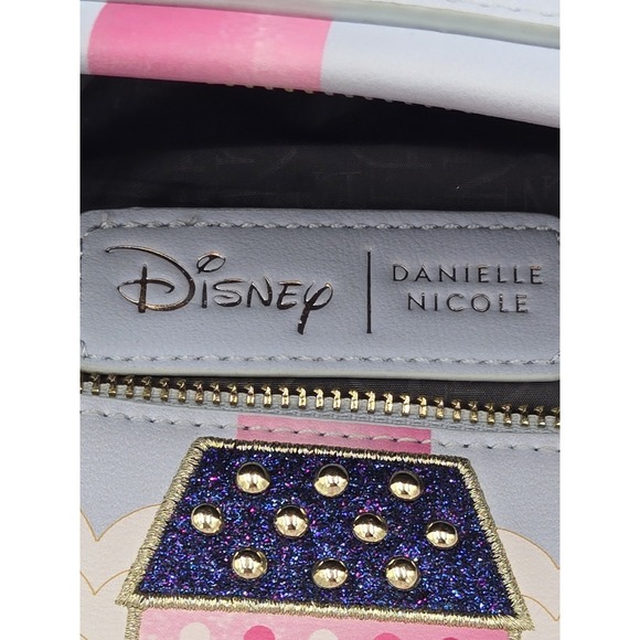 Disney Danielle Nicole Backpack Womens Princess Castle Studded Purse Bag - Picture 6 of 15